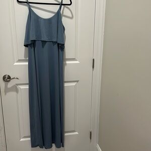 Long Dusty Blue Dress Express Size L